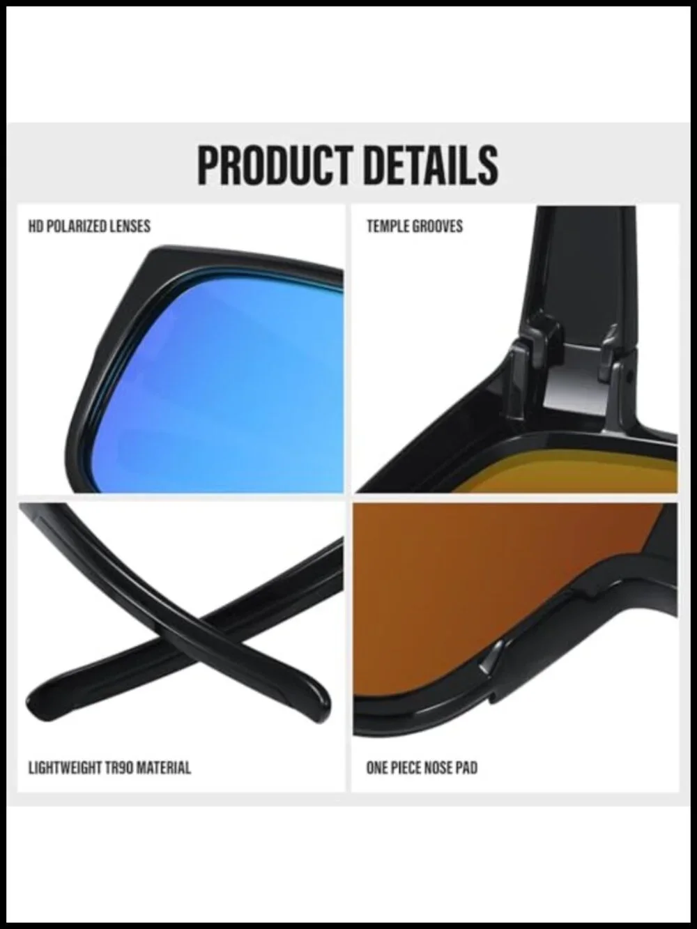 Polarized Fit Over Sunglasses UV400 Wrap Sports Driver